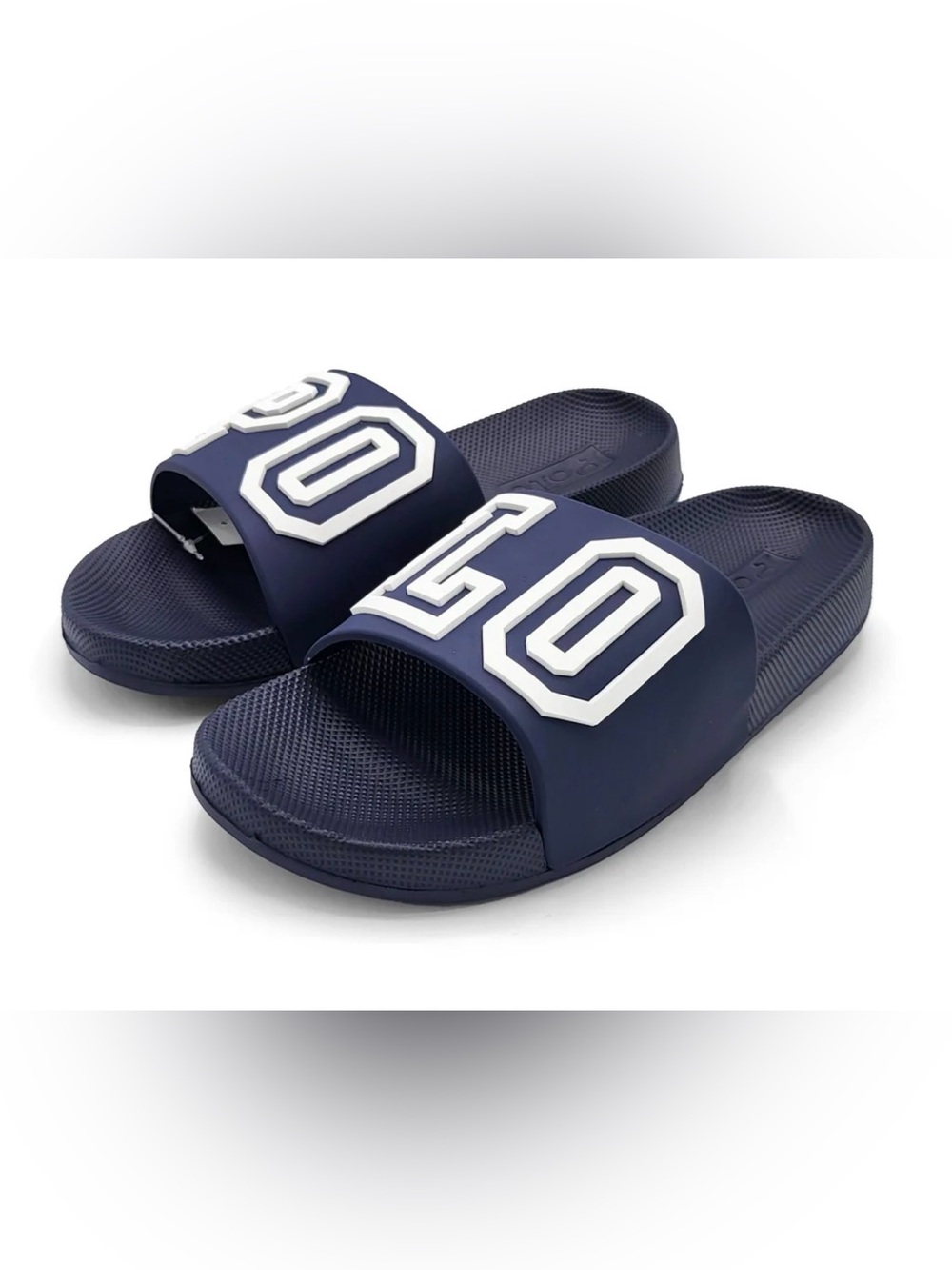 Polo by Ralph Lauren Navy Blue Logo Slide Sandals